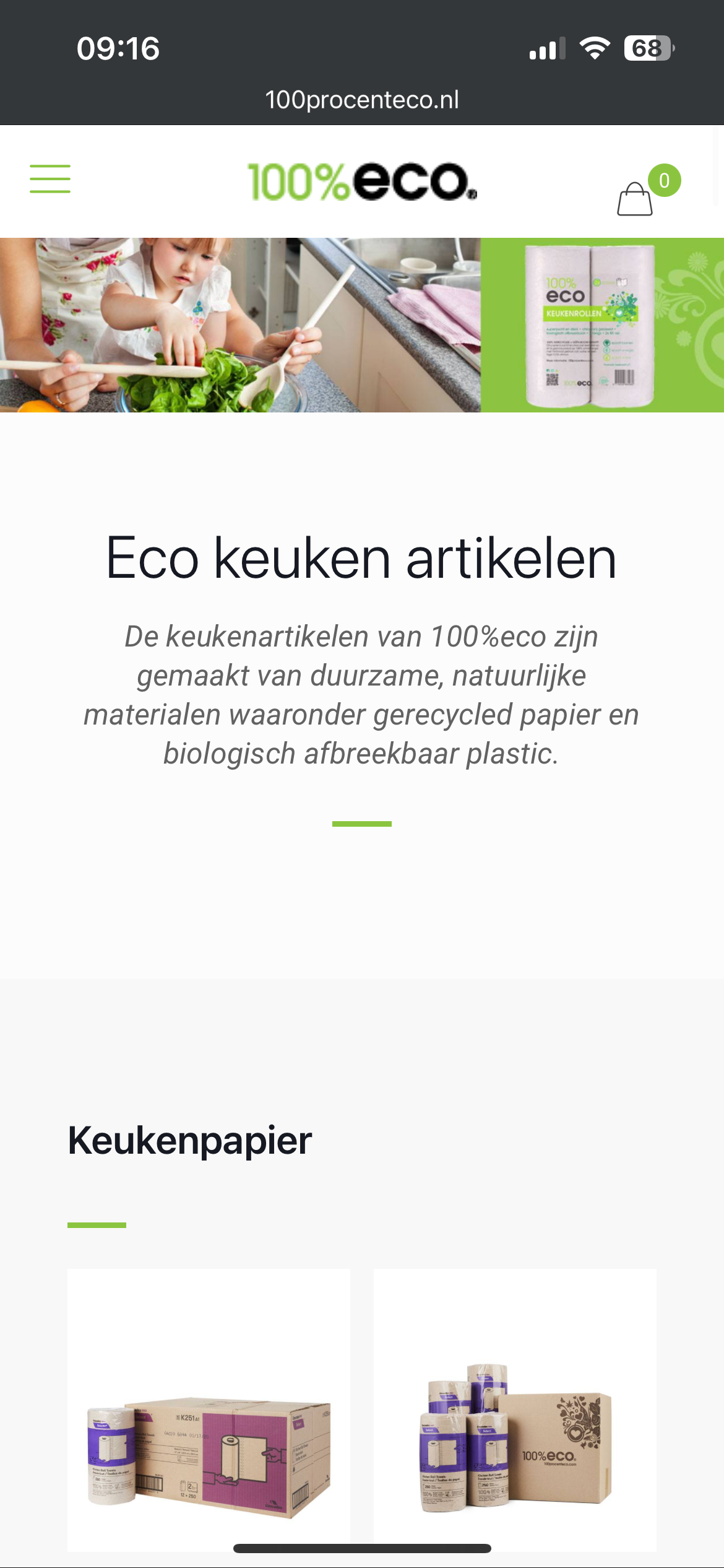 100% eco mobile pagina eco keuken artikelen